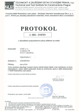 protokol o zkouškách tvrdé polyuretanové pěny zpracovávané na místě stříkáním